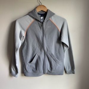 Patagonia BoysMicro D Hoody Fleece Jacket Gray Large (12) Full Zip